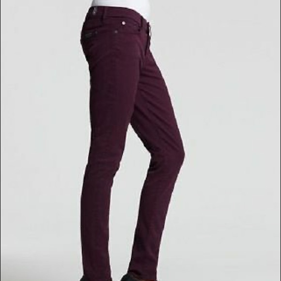 7 For All Mankind Mid-Rise Skinny - Deep Purple - Picture 1 of 13